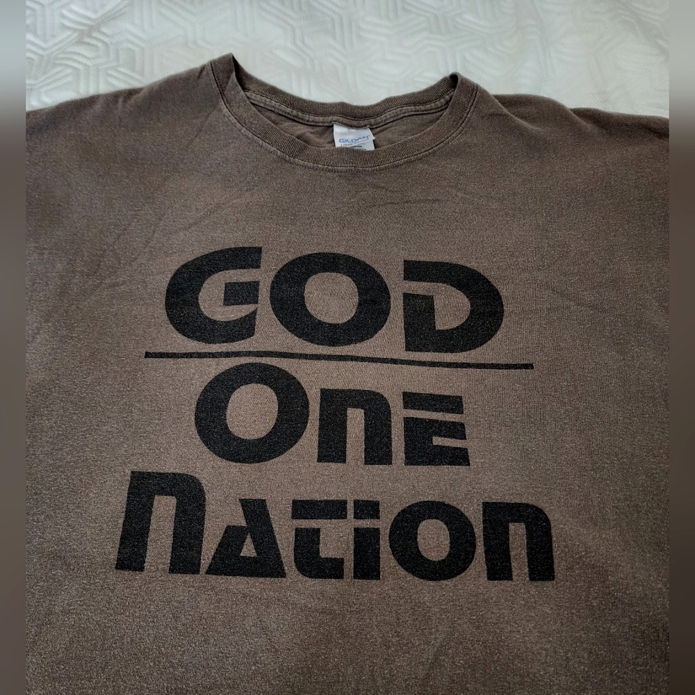Men's 3XL Gildan 100% cotton "One Nation Under God" teeshirt